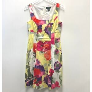 Lauren Ralph Lauren Floral Knee Length Dress Sz 8